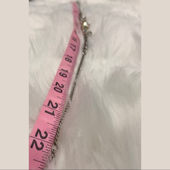 Statement Gem Necklace • 22.5” Diamond and White Gold, Adjustable Chain - Picture 5 of 6